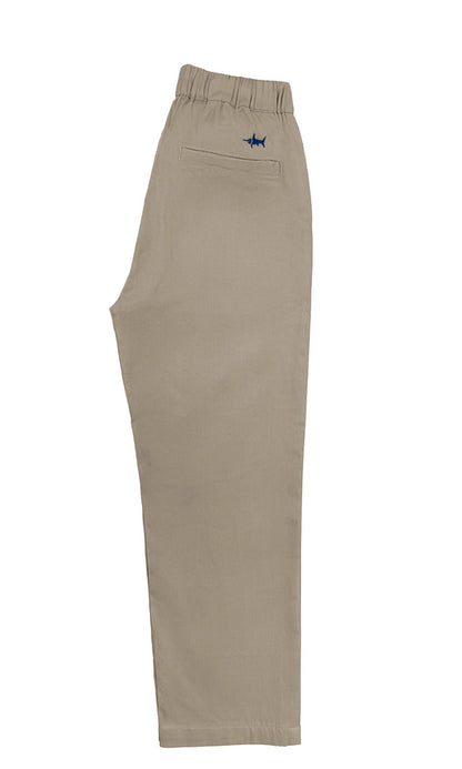Boys Elastic Waist Pants - Khaki