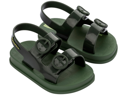Green Strap Jelly Sandals