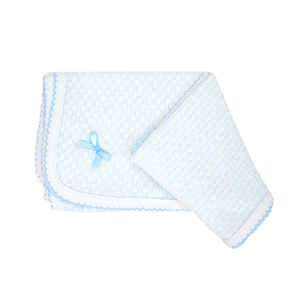 Paty Knit Pinstripe Swaddle Blanket