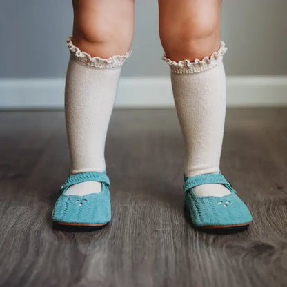 Vanilla Lace Top Knee Highs