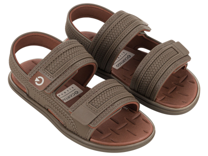 Kids Brown Velcro Sandals