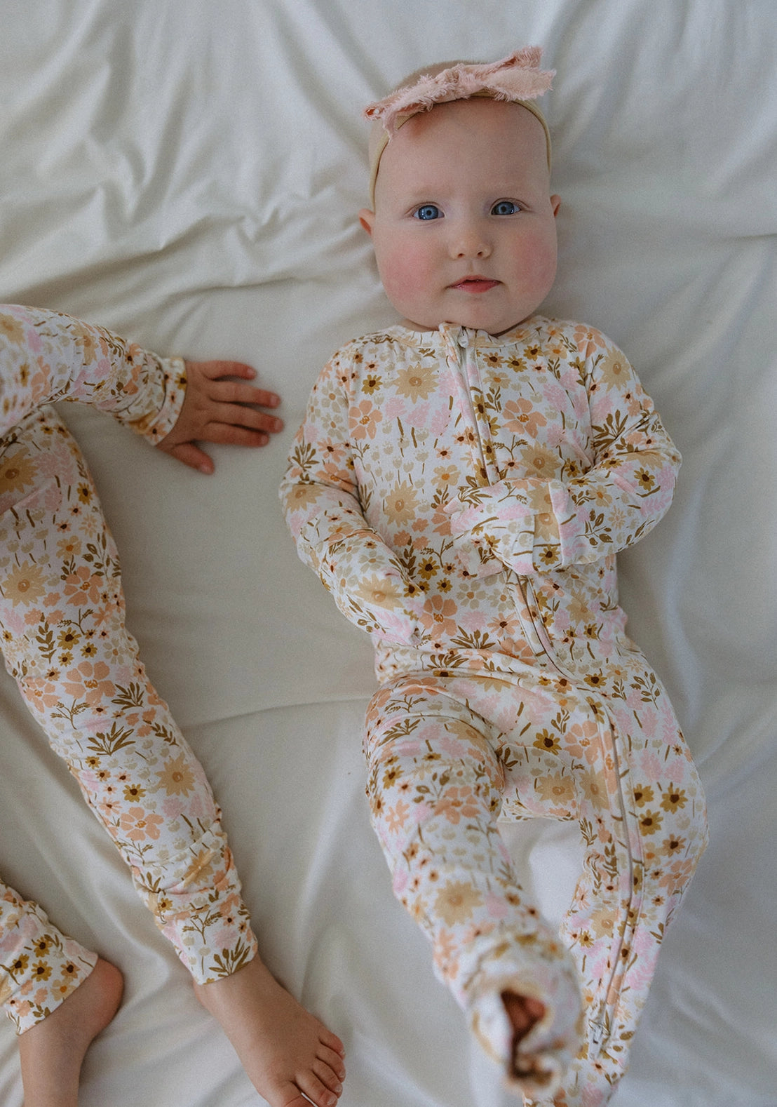 Flower Fields Bamboo Zip PJs