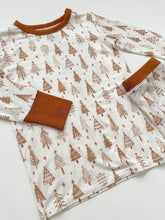 Load image into Gallery viewer, Two-Piece Pajama Set - Pine Christmas Trees
