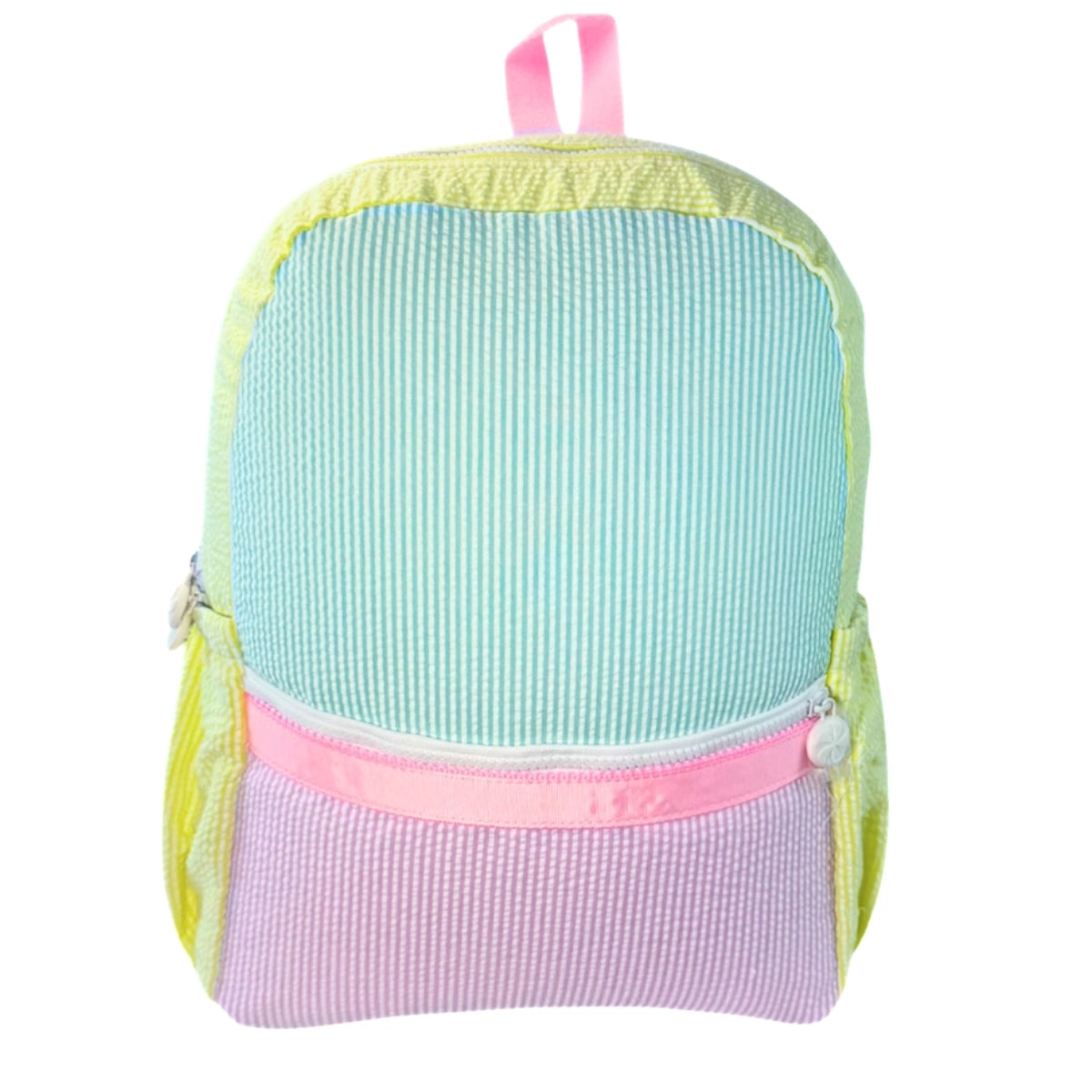 Color Block Seersucker Backpack