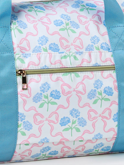Bow and Blue Duffle Bag