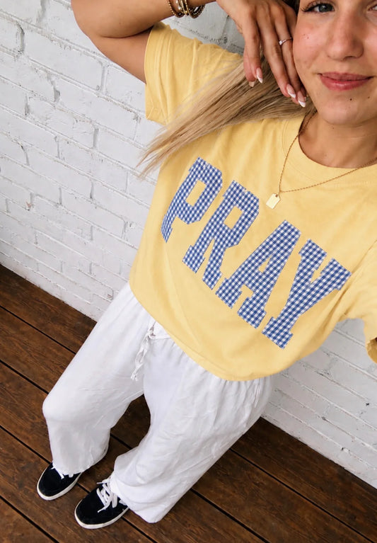 Pray Short Sleeve - Butter Yellow