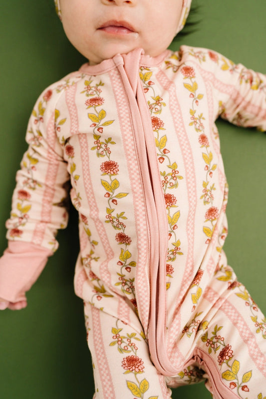 Vintage Floral Stripe Bamboo Sleeper