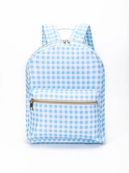 Blue Gingham Backpack