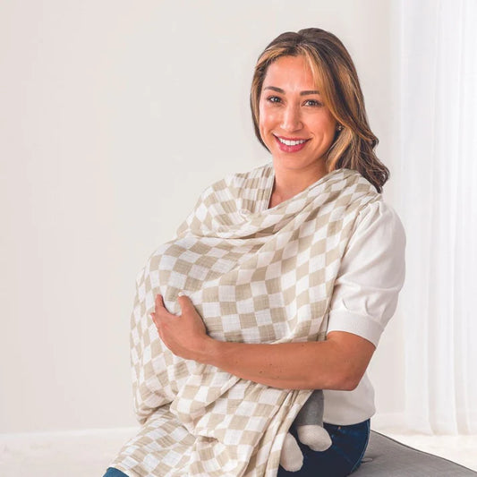 Breastfeeding Boss- A Multitasking Must-Have For Nursing, Swaddling & More- Checkered