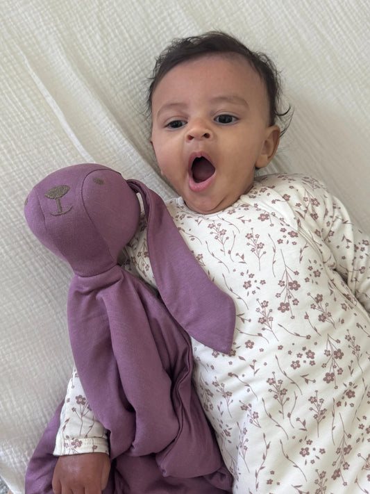 Purple bunny lovey, bunny toy