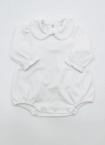 Scalloped Collar Bubble: Embroidery Included (Threes Colors)
