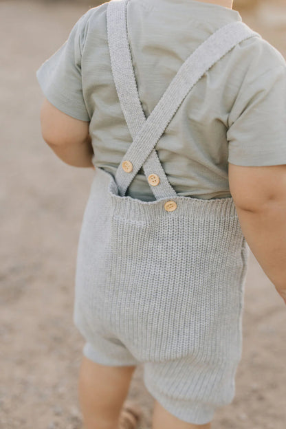 Heather Grey Pocket Knit Overall