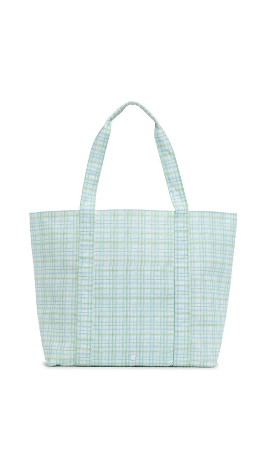 Jumbo XL Tote: Classic Green Plaid