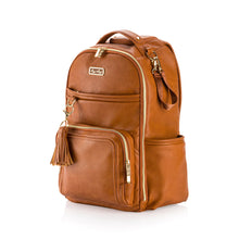 Load image into Gallery viewer, Cognac Boss Plus Backpack Diaper Bag
