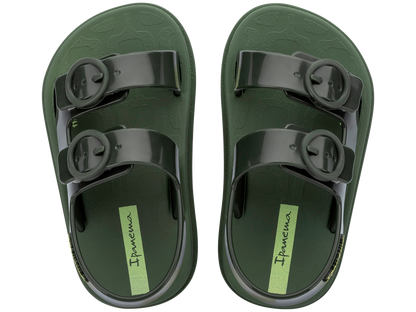 Green Strap Jelly Sandals