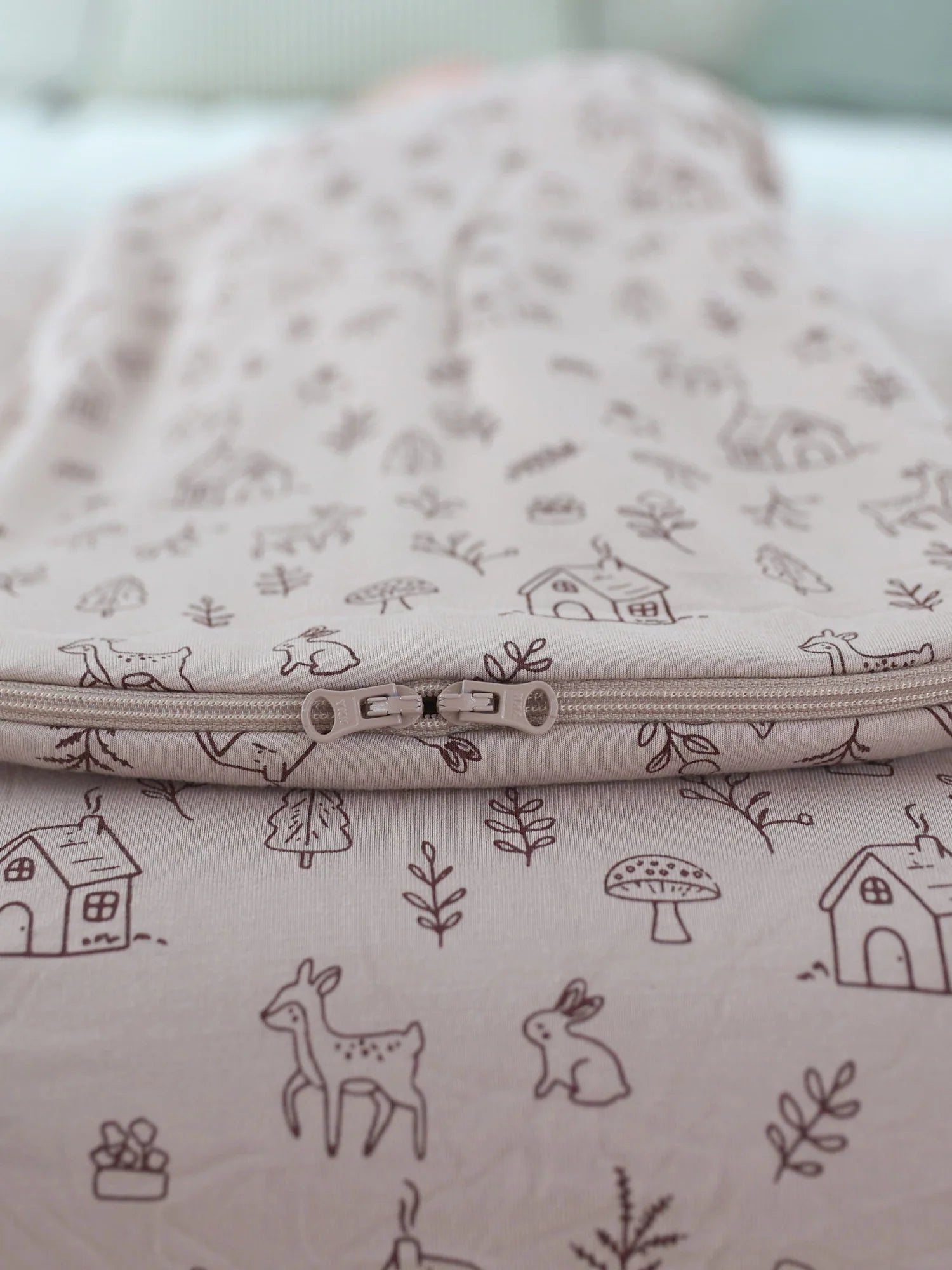 swaddle sleep sack, animal and nature pattern