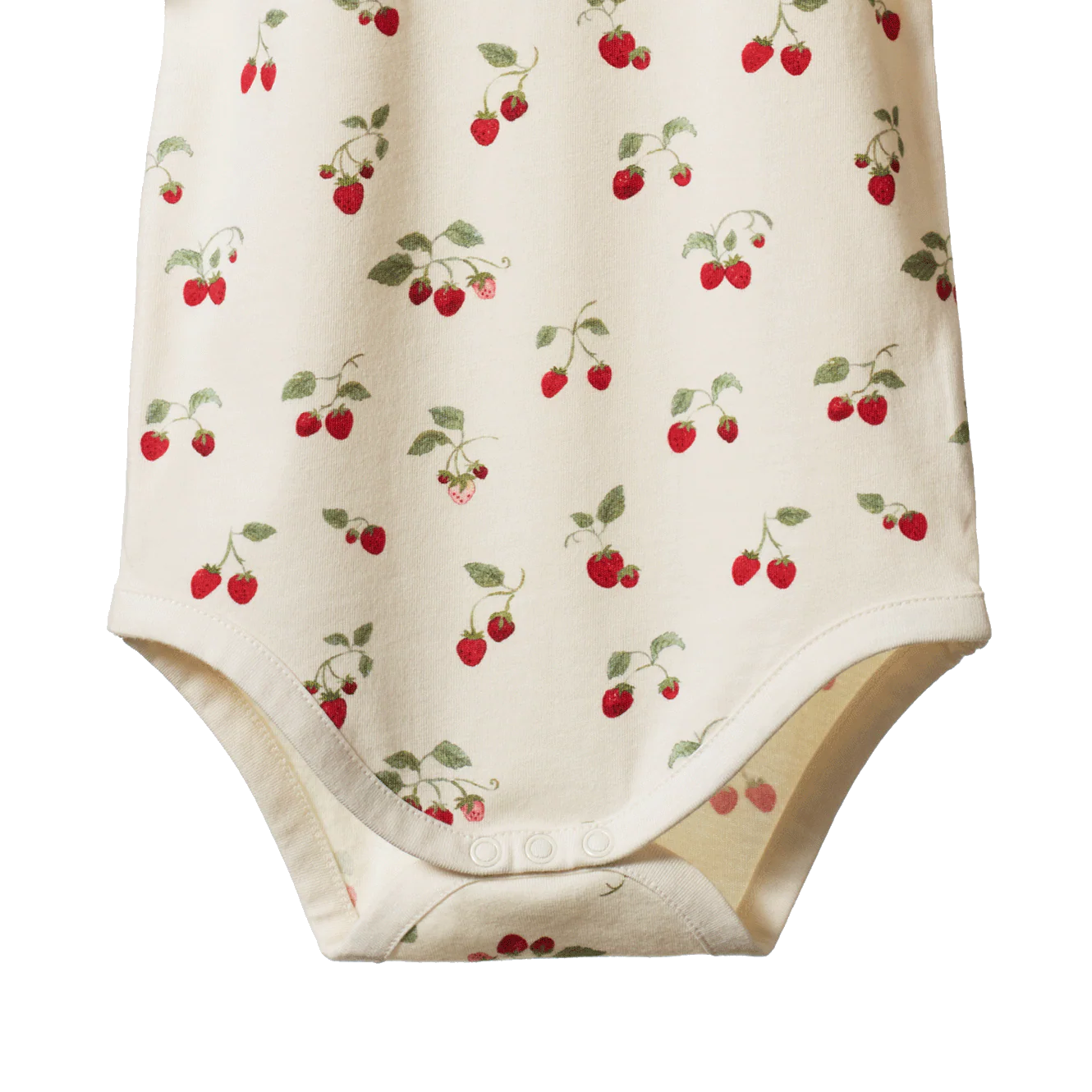 Organic cotton baby Onesie strawberry print