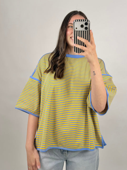 Retro Oversized Stripe Top