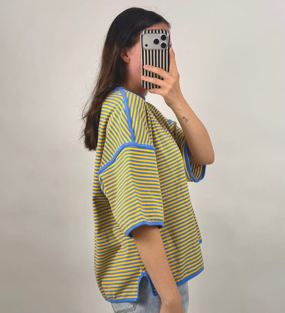 Retro Oversized Stripe Top