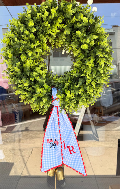 July 4th Custom Wreath Sash