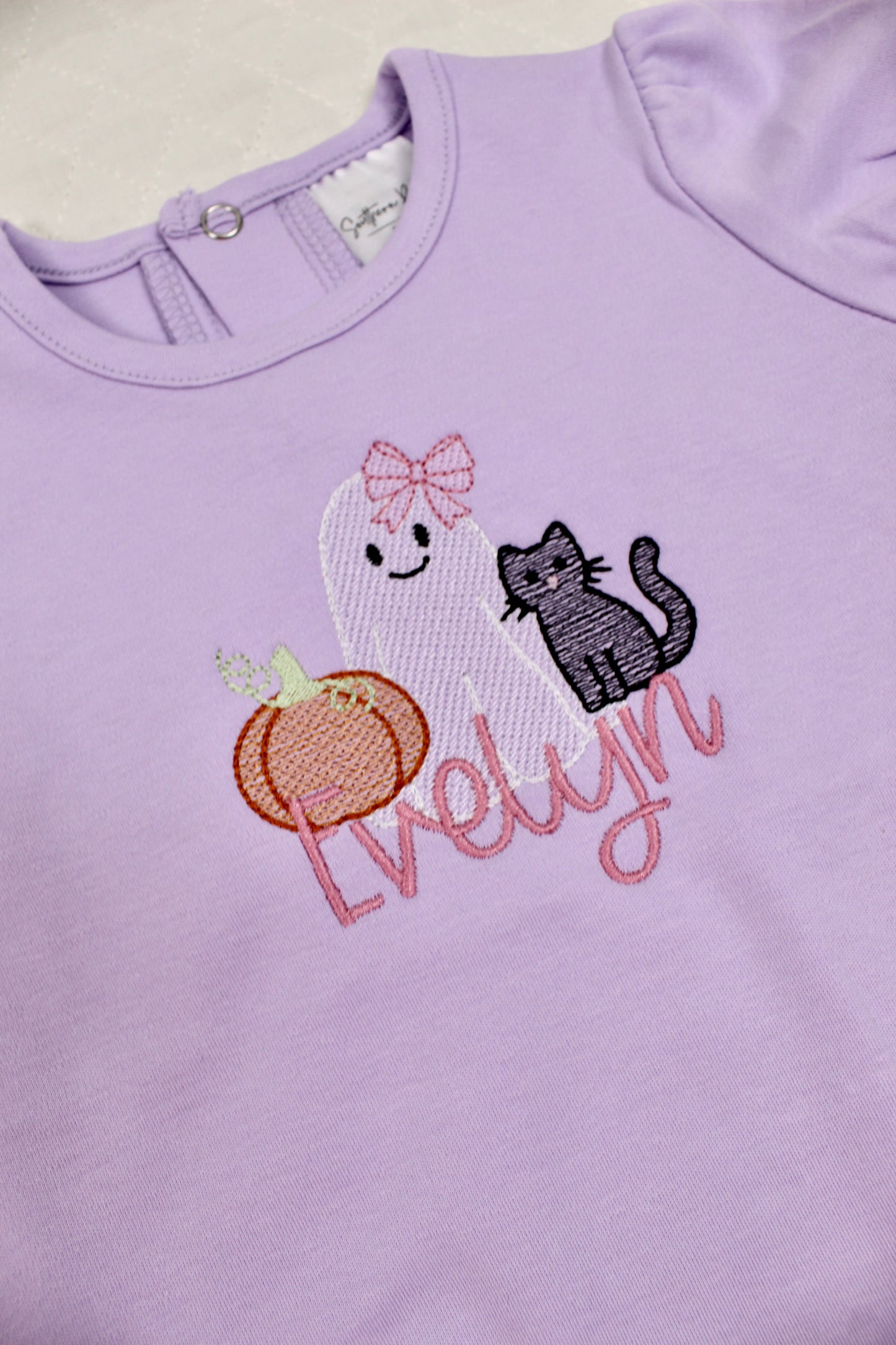 Boo Purple Puff Sleeve Bubble