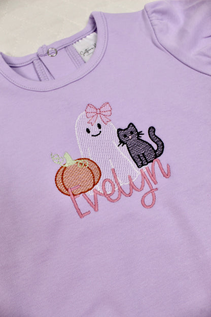 Boo Purple Puff Sleeve Bubble