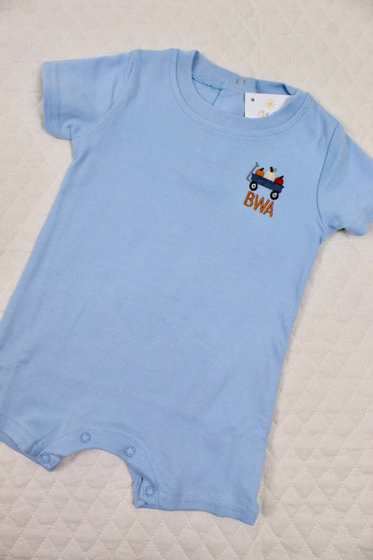 Pumpkin Wagon Initial Romper