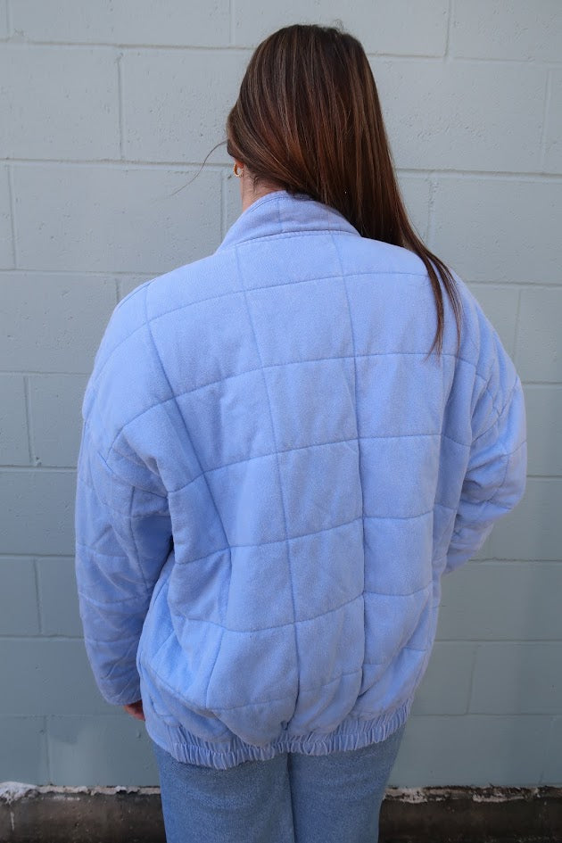 Quilted Jacket-  Blue Skies