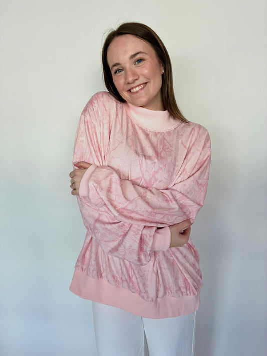 Pink Camo Mockneck