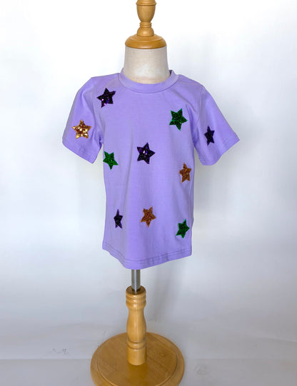 Mardi Gras Sequin Star Top