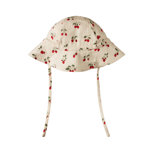 Muslin Sun Hat: Strawberry
