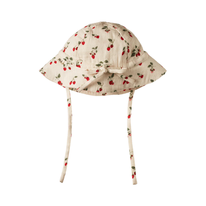 Muslin Sun Hat: Strawberry