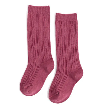 Little stocking co cable knit socks for baby and toddler