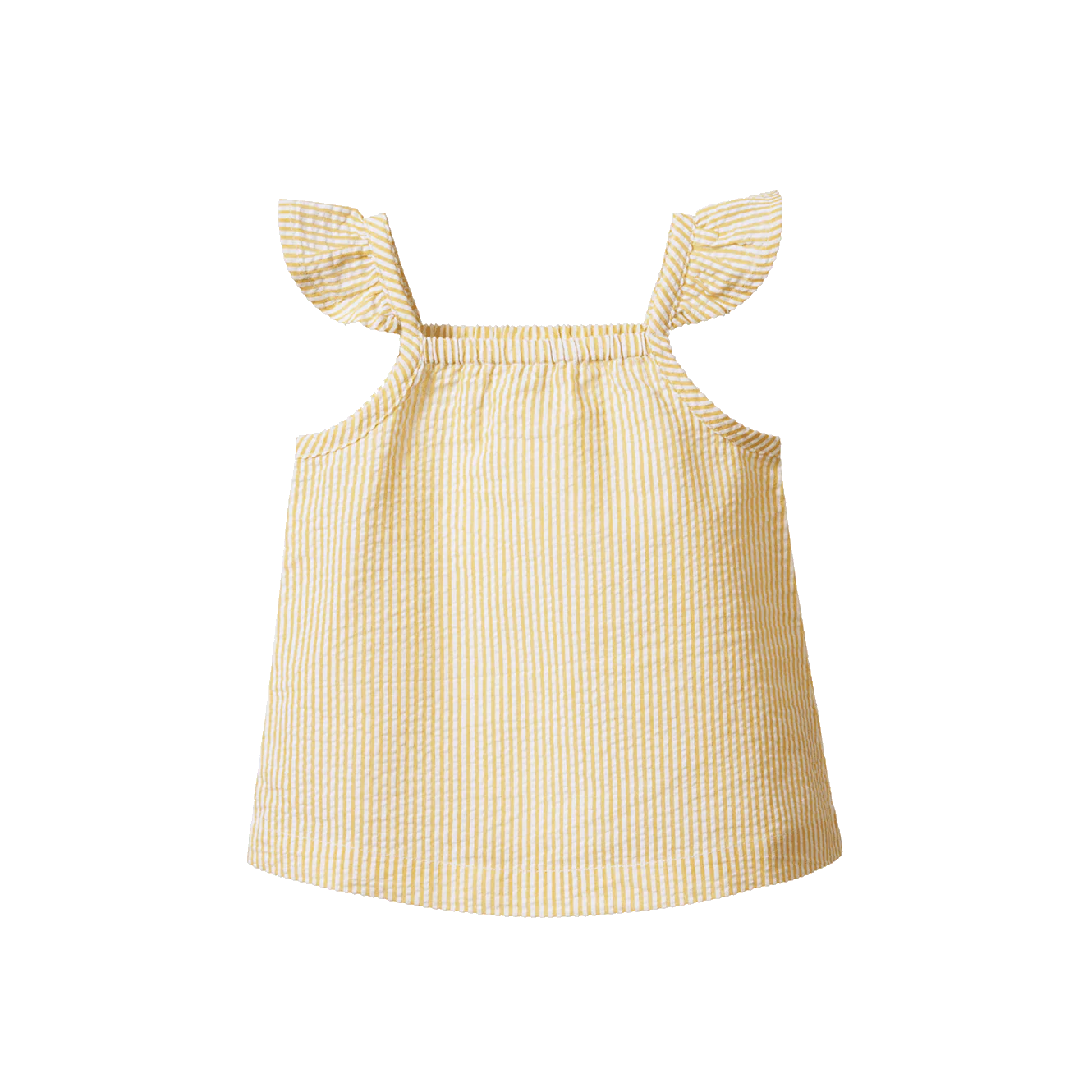 toddler girls yellow striped top organic cotton