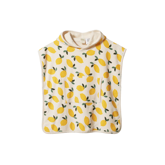 Lemon Towel Poncho Kids