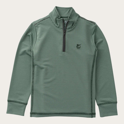 Pro Performance 1/4 Zip Pullover Green Stripe