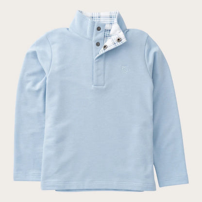 Boy's Sporty Snap Pullover - Cashmere Blue
