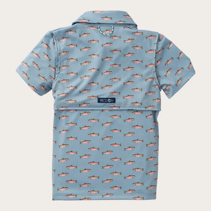 Short Sleeve Performance Polo Shirt: Rainbow Trout