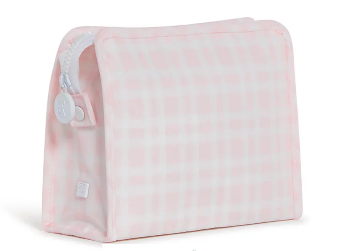 Roadie Large Zip Pouch - Pimlico Plaid Pink