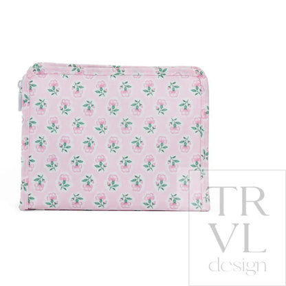 Roadie Medium Zip Pouch - Petite Fleur Blue