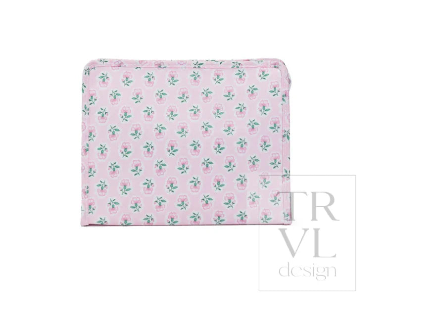 Roadie Large Zip Pouch - Petite Fleur Pink