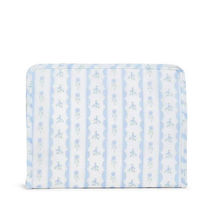 Roadie Large Zip Pouch - Ribbon Floral Blue