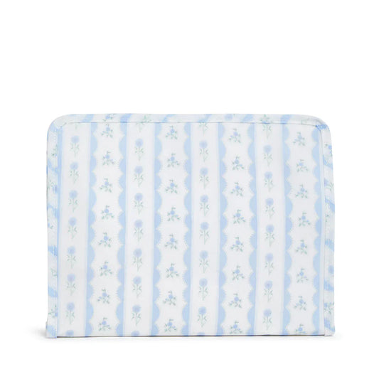 Roadie Large Zip Pouch - Ribbon Floral Blue