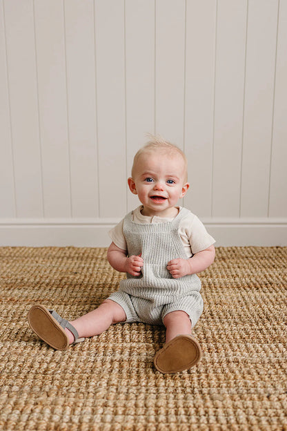 Heather Grey Pocket Knit Overall