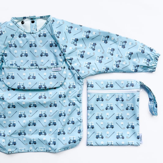 The Grayson Long Sleeve Bib- Golf Blue