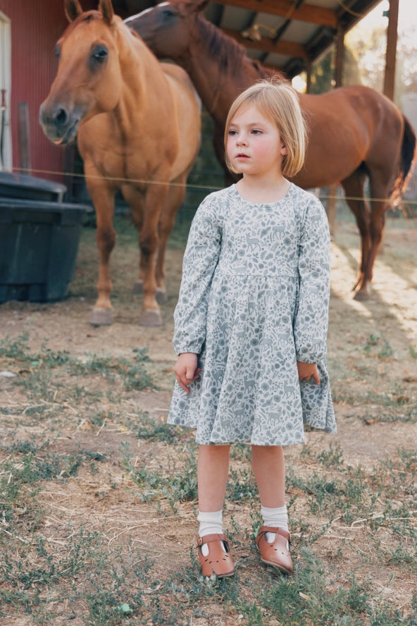 Twirl Dress- Fall Deer