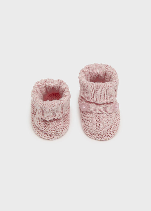 Knit Bootie- Baby Rose