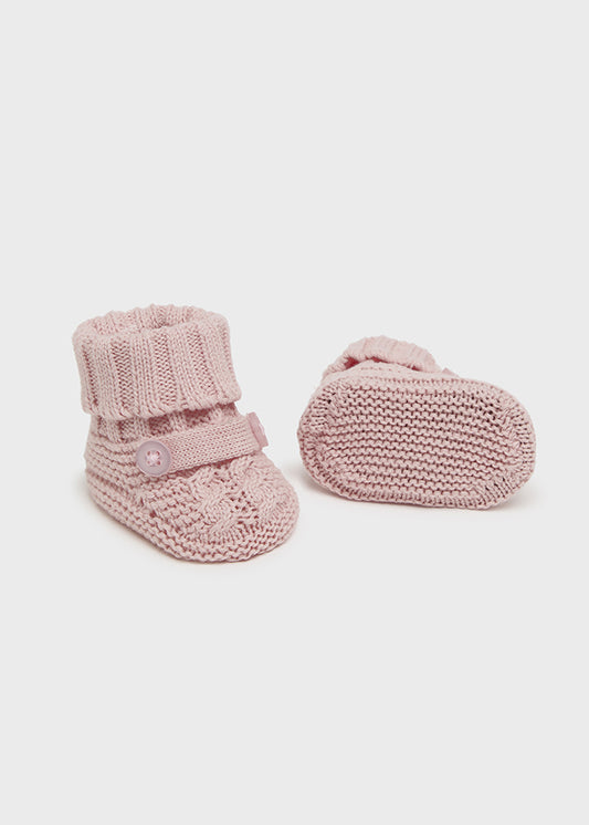 Knit Bootie- Baby Rose