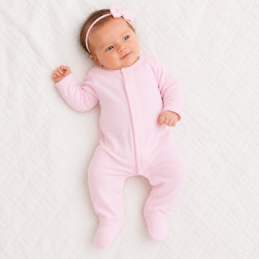 Essentials Solid Pink Footie