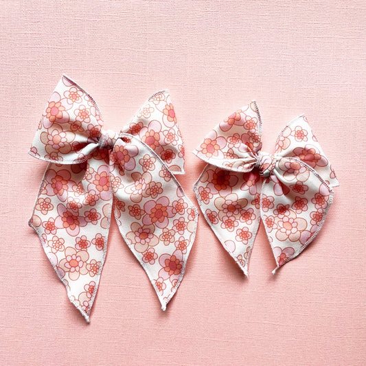 Pink Floral Bow